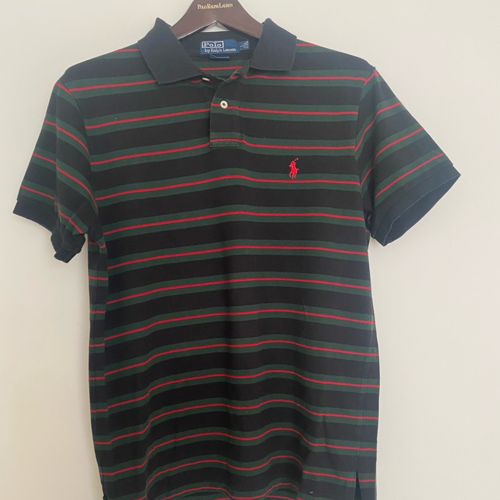 Ralph Lauren Men's Polo with Red and Green Stripes